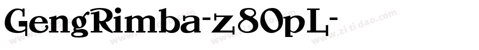 GengRimba-z80pL字体转换