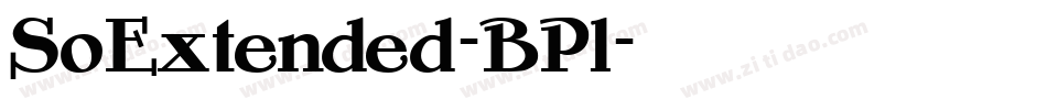 SoExtended-BPl字体转换