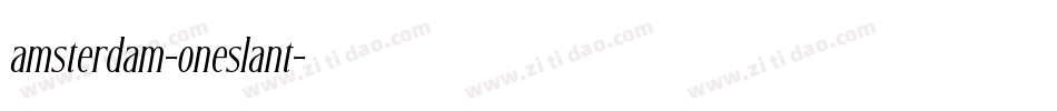 amsterdam-oneslant字体转换