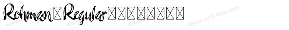 Rohman-Regular-2字体转换