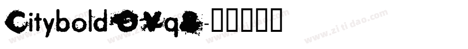 Citybold-OVq8字体转换