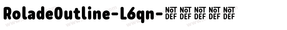 RoladeOutline-L6qn字体转换