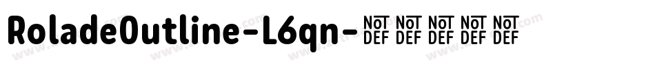 RoladeOutline-L6qn字体转换
