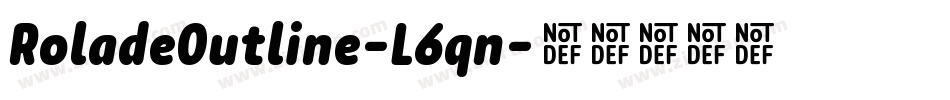 RoladeOutline-L6qn字体转换