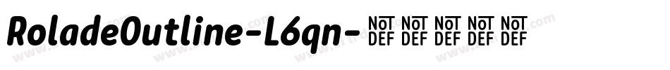 RoladeOutline-L6qn字体转换