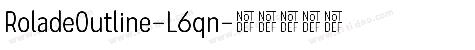 RoladeOutline-L6qn字体转换