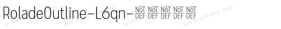 RoladeOutline-L6qn字体转换