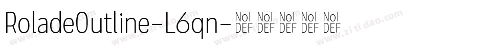 RoladeOutline-L6qn字体转换