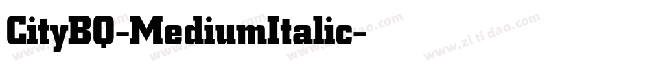 CityBQ-MediumItalic字体转换