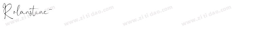 Rolanstine字体转换
