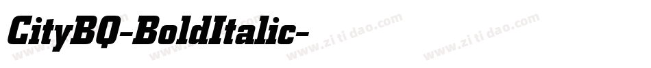 CityBQ-BoldItalic字体转换