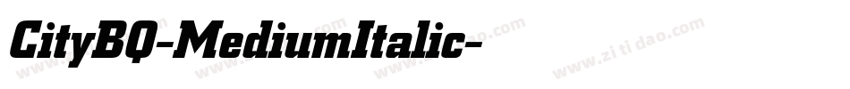 CityBQ-MediumItalic字体转换