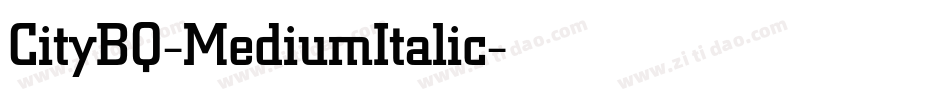 CityBQ-MediumItalic字体转换