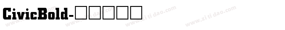 CivicBold字体转换