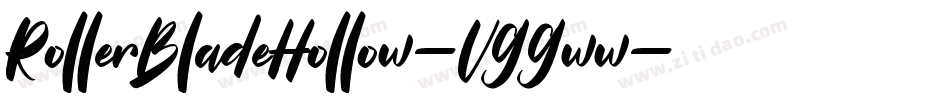 RollerBladeHollow-VGGww字体转换