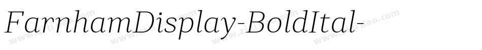 FarnhamDisplay-BoldItal字体转换