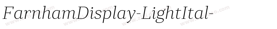 FarnhamDisplay-LightItal字体转换