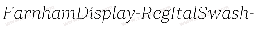 FarnhamDisplay-RegItalSwash字体转换