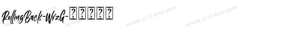 RollingBack-WvzG字体转换