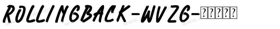 RollingBack-WvzG字体转换