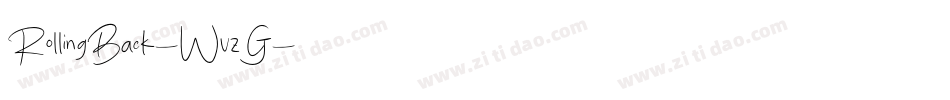 RollingBack-WvzG字体转换