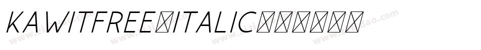 KawitFree-Italic字体转换