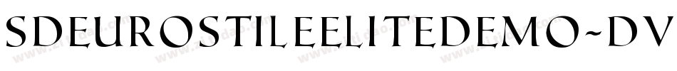 SdEurostileEliteDemo-DVRx字体转换
