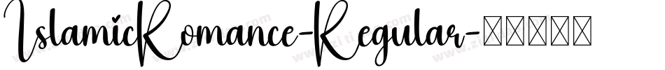 IslamicRomance-Regular字体转换