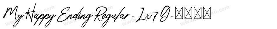 MyHappyEndingRegular-Lx7G字体转换