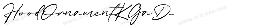HoodOrnament-KGaD字体转换