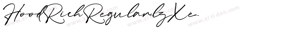 HoodRichRegular-lzXe字体转换