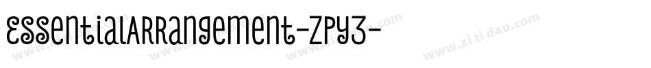 EssentialArrangement-ZPy3字体转换