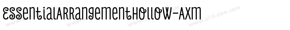 EssentialArrangementHollow-AXmp字体转换