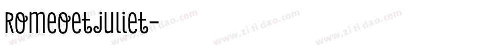 Romeoetjuliet字体转换