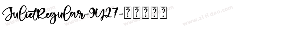 JulietRegular-9Y27字体转换