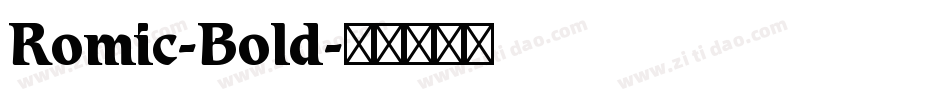 Romic-Bold字体转换