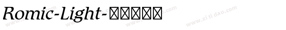 Romic-Light字体转换