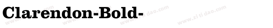 Clarendon-Bold字体转换