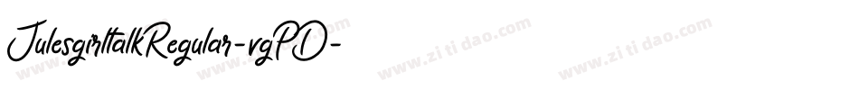 JulesgirltalkRegular-vgPD字体转换