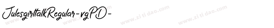JulesgirltalkRegular-vgPD字体转换