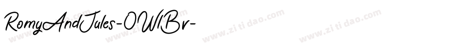 RomyAndJules-0WlBv字体转换