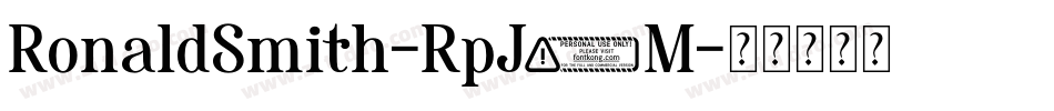 RonaldSmith-RpJ8M字体转换