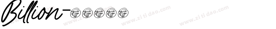 Billion字体转换