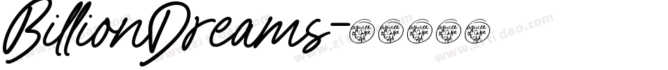 BillionDreams字体转换