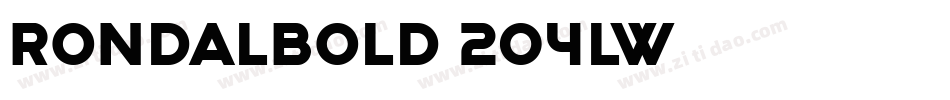 RondalBold-2O4lW字体转换