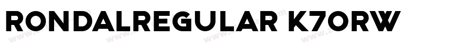 RondalRegular-K7ORW字体转换