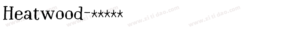 Heatwood字体转换