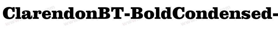 ClarendonBT-BoldCondensed字体转换