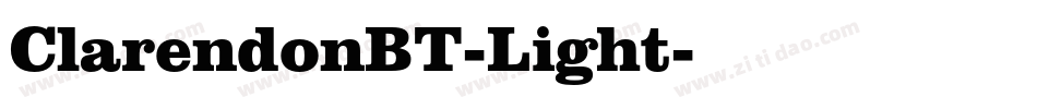 ClarendonBT-Light字体转换