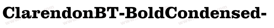 ClarendonBT-BoldCondensed字体转换